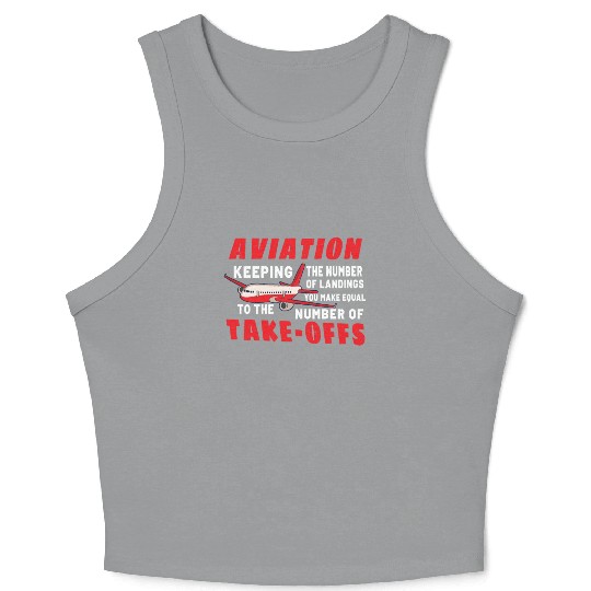 Pilot Aviation Airplane Airline Future Pilots Crop Tank Top