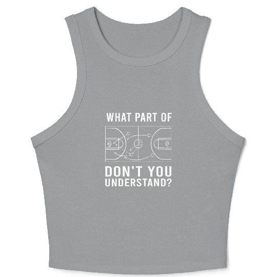 Funny Basketball Coach For Men Women Tactic Diagra Crop Tank Top