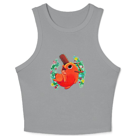 CUTE DEVIL DOG CHRISTMAS Crop Tank Top