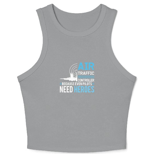 Air Traffic Controller Aircraft Flight Service Crop Tank Top