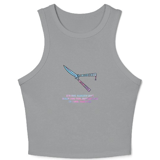 It's Not Always Love When You Feel Butterflies Crop Tank Top