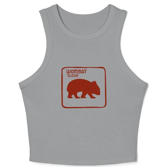Wombat Dingo Flour Australia Australian Souvenir Crop Tank Top