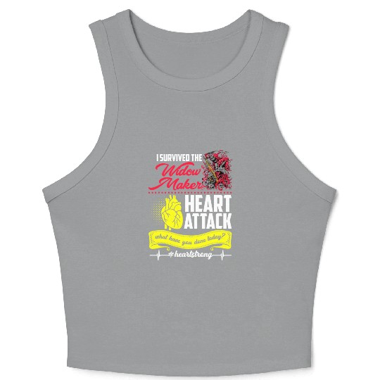 I Survived The Widow Maker Heart Attack Crop Tank Top