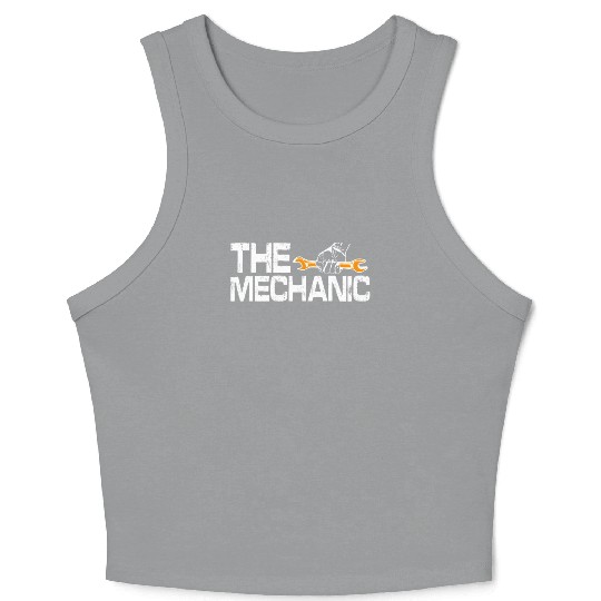 Dad Car Guy Garage Father's Day Funny Car Mechanic Crop Tank Top