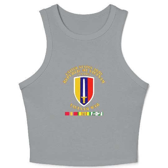 Army US Army Vietnam USARV Vietnam War w SVC Crop Tank Top