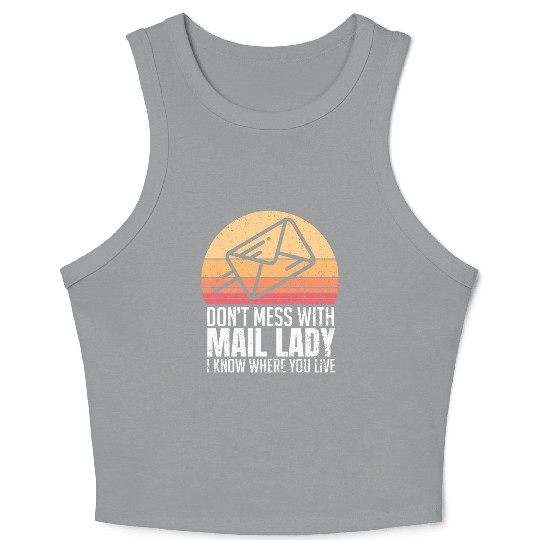 Mail Lady For Postal Worker Crop Tank Top