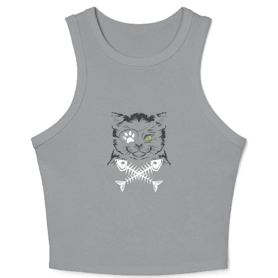 Pirate cat Crop Tank Top