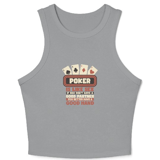Poker Casino Poker Player Gambling Roulette Crop Tank Top