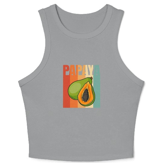 Retro Papaya Crop Tank Top