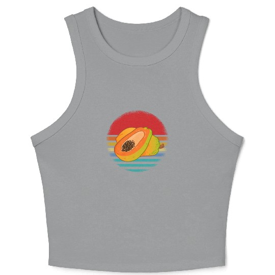 Retro Papaya Crop Tank Top