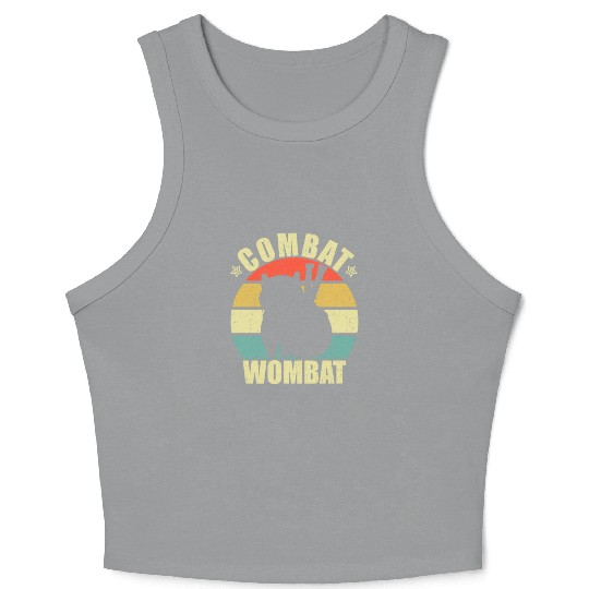 Combat Wombat For A Wombats Lover Crop Tank Top