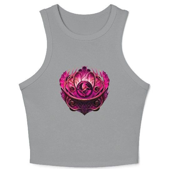 Purple Wings Crop Tank Top