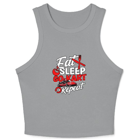 Go Kart Racer Pit Crew Car Racing Karting Crop Tank Top