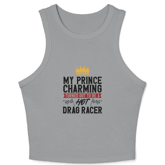 Drag Racing Race Car Girlfriend Crop Tank Top