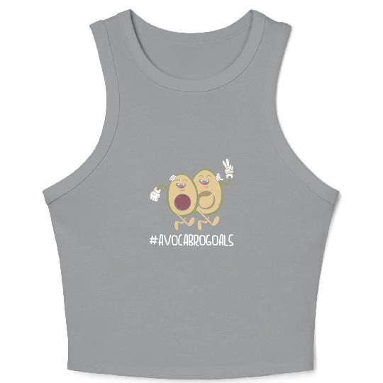 Sibling Big Brother Avocado Goals Hilarious Puns Crop Tank Top