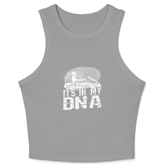 Go Kart Racer Pit Crew Car Racing Karting Crop Tank Top