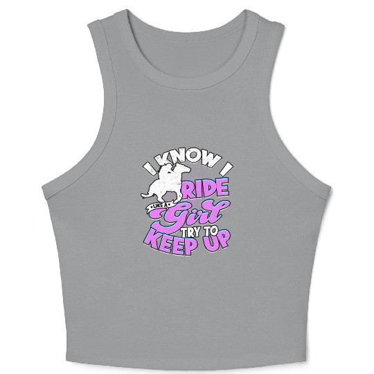 Horse Racing Equestrian Horseback Horse Racer Crop Tank Top