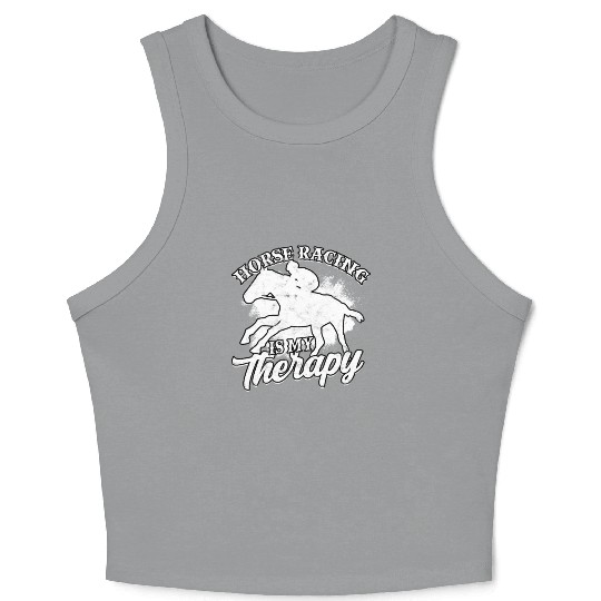 Horse Racing Equestrian Horseback Horse Racer Crop Tank Top