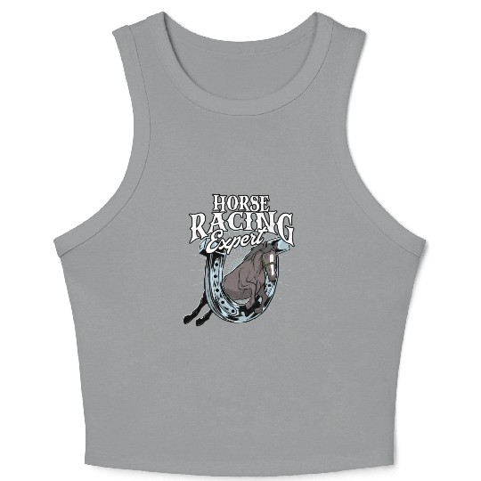 Horse Racing Equestrian Horseback Horse Racer Crop Tank Top