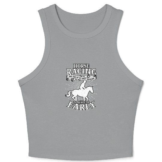 Horse Racing Equestrian Horseback Horse Racer Crop Tank Top