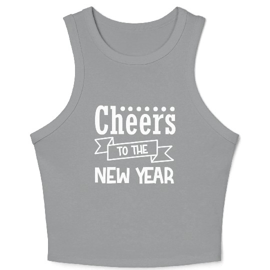 Cheers To The New Year 2023 NYE Party Glasses Crop Tank Top