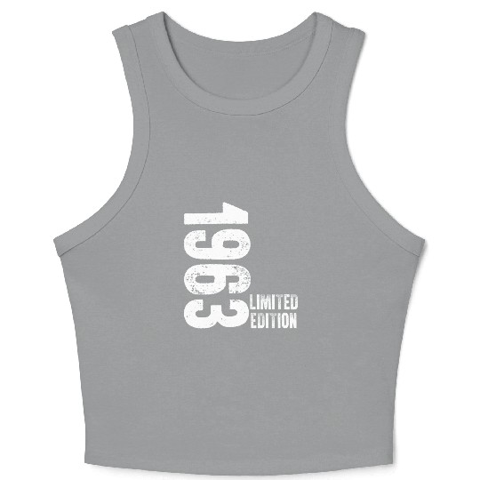 60 Years Vintage 1963 Retro 60th Birthday Crop Tank Top