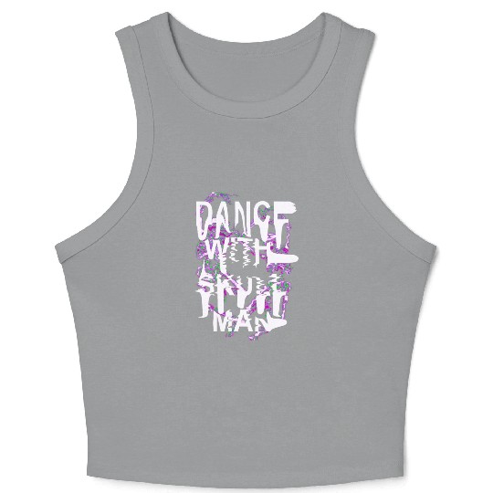 dance with skull man Crop Tank Top