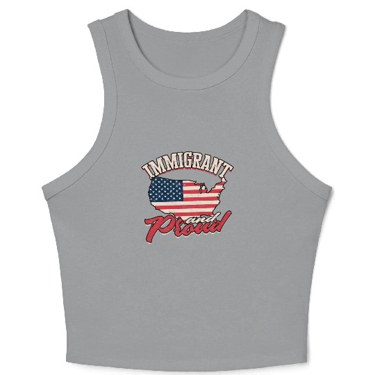 US Immigrant Indigenous USA Immigrants america Crop Tank Top