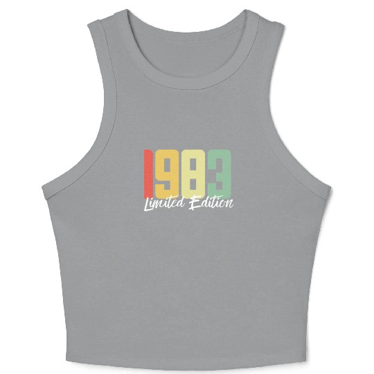 40 Years Vintage 1983 Retro 40th Birthday Crop Tank Top