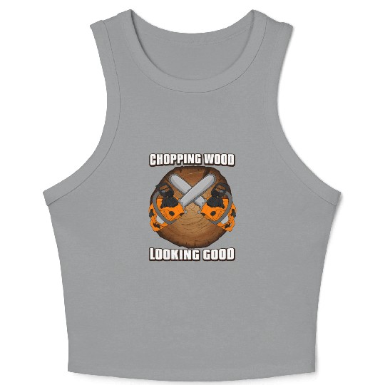 chainsaw Lumberjack Crop Tank Top
