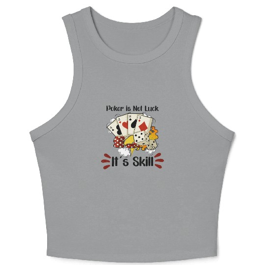 Poker Casino Poker Player Gambling Roulette Gift Crop Tank Top