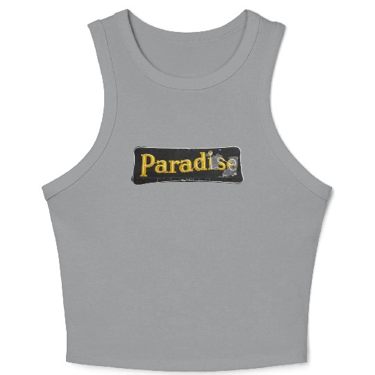 Paradise Motel Route 66 Neon Tucumcari New Mexico Crop Tank Top