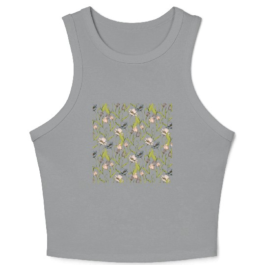 Floral Crop Tank Top