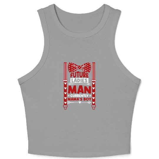 Future Ladies Man Mama's Boy Crop Tank Top