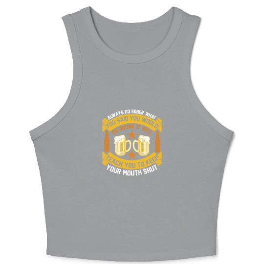 Teach you to keep your mouth shut Crop Tank Top
