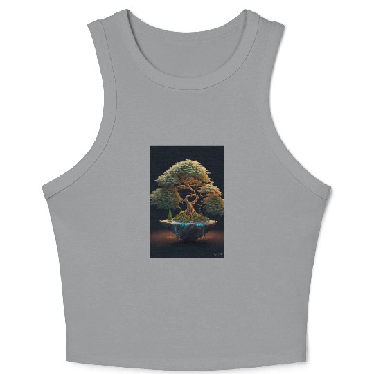 Cannabonsai - Bonsai Tree, Surreal Zen Garden, Crop Tank Top