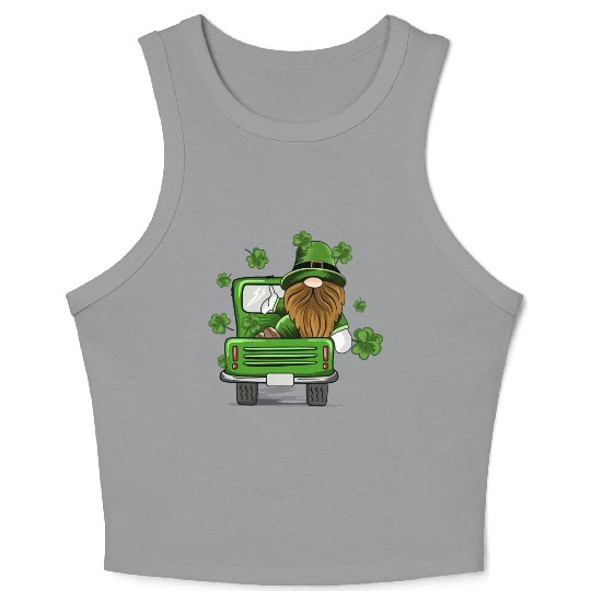 Principal Crew Gnomies Truck St Patrick Teacher Crop Tank Top