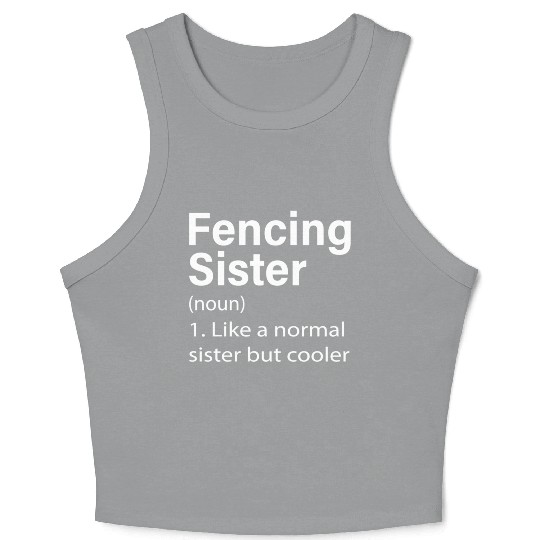Fencing Girl Like A Normal Girl But Cooler Crop Tank Top
