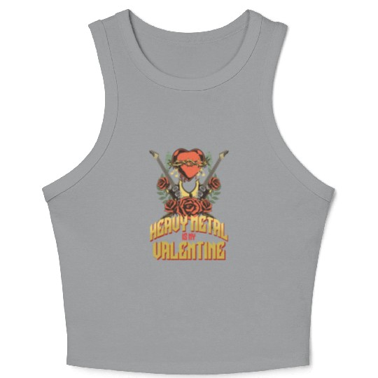 Heavy Metal Valentine Single Crop Tank Top