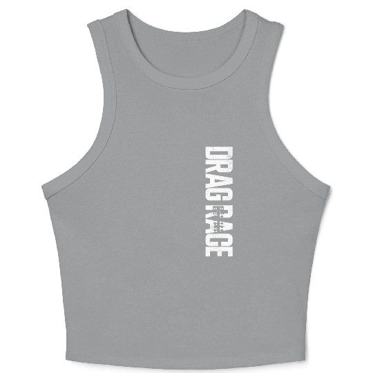 Drag Racing Race Car Vintage Drag Crop Tank Top
