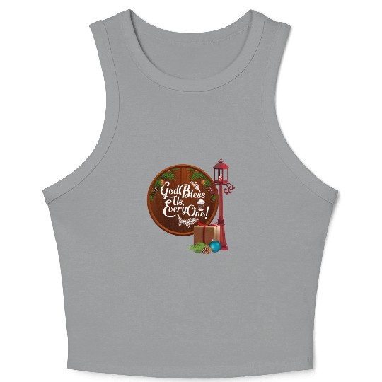 A Christmas Carol Charles Dickens God Bless Us Eve Crop Tank Top