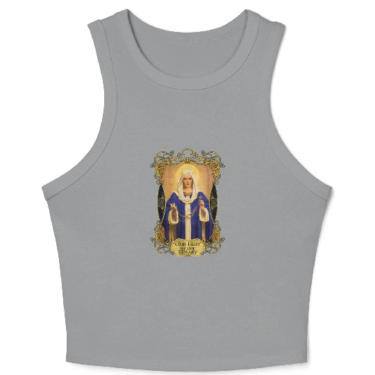 Our Lady of the Rosary Catholic Prayer Rosaries Ma Crop Tank Top