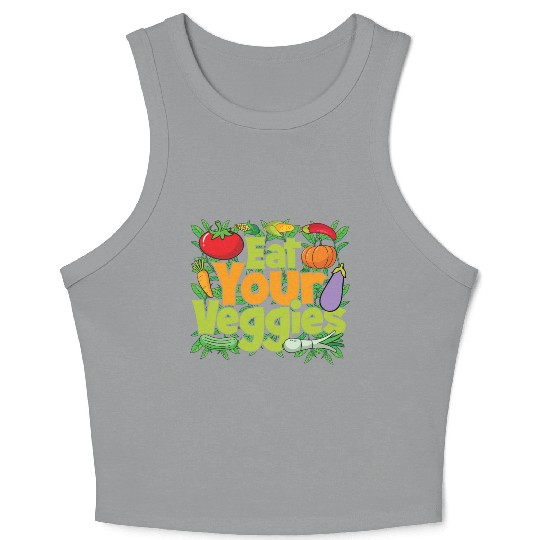 Eat Your Veggies Crop Tank Top