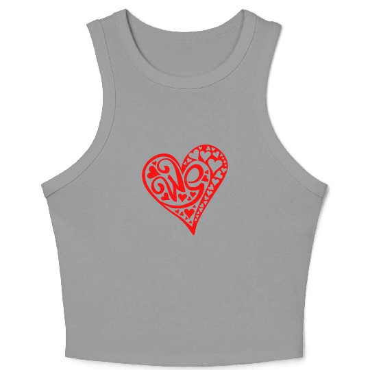 Galentines Day Red Heart We Valentines Day2 Crop Tank Top