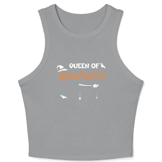 Queen Of Halloween - Halloween Crop Tank Top