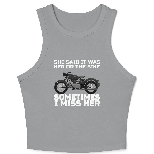 Funny Motorcycle Crop Tank Top Biker Racing Offroad Biking