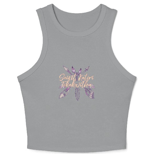 St Kateri Tekakwitha Saint Catholic Lily of the Mo Crop Tank Top