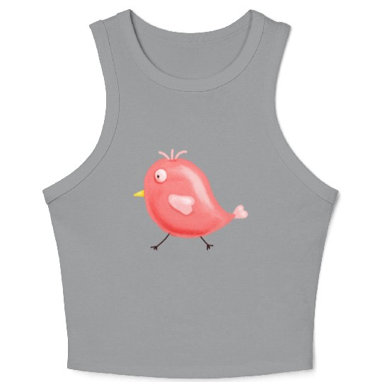 painting bird Crop Tank Top