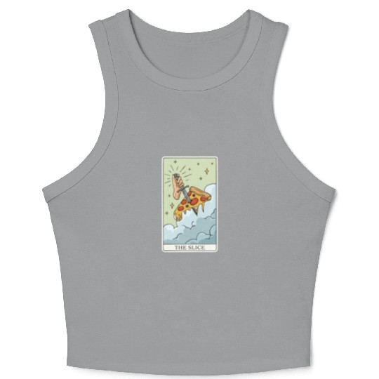Pizza Tarot Card "The Slice" for a Tarot Reader Crop Tank Top