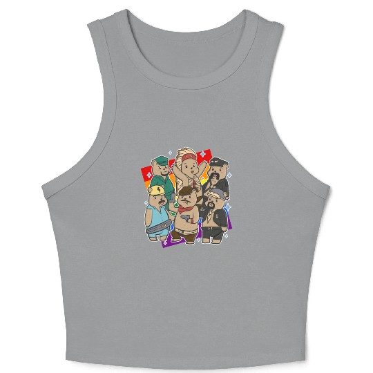 Gay Bears Cute LGBT Gay Bear Pride Month Aesthetic Crop Tank Top